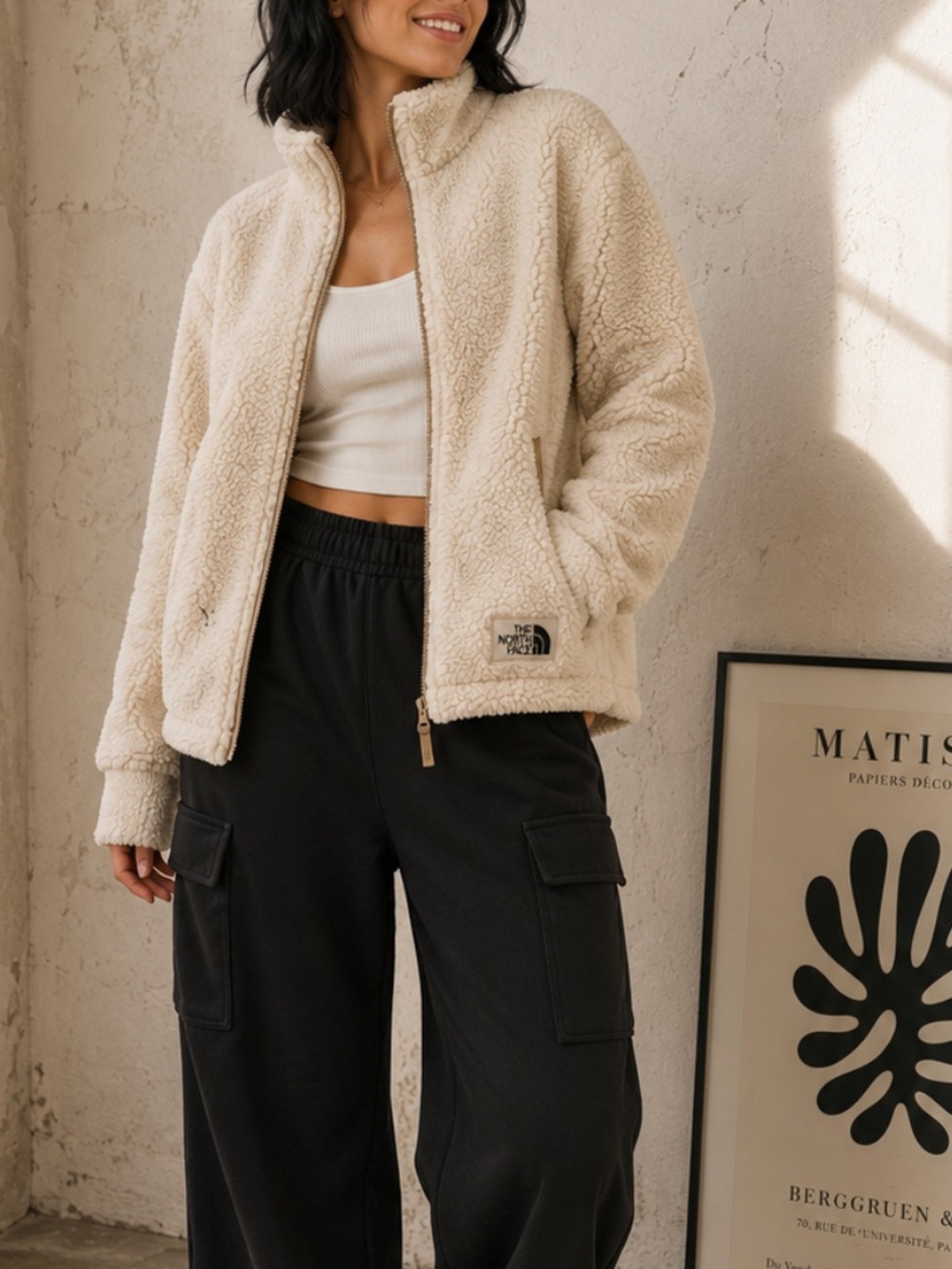 The North Face Beige Fleece Jacket